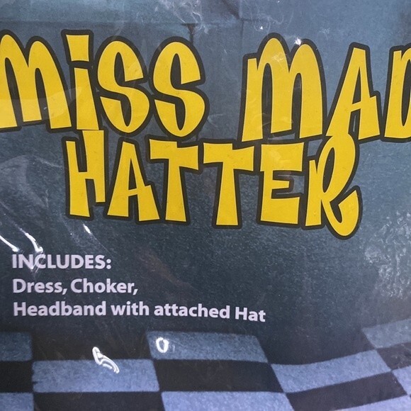 New Miss mad hatter halloween costume Medium (8-10) Holiday Dress Up Fall - Picture 3 of 6